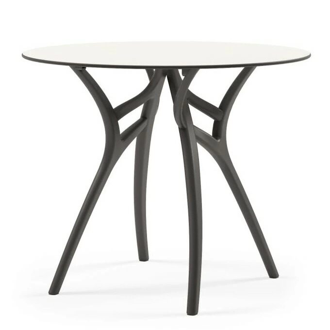 Круглый стол Ivy-L, черная ножка d90 см
