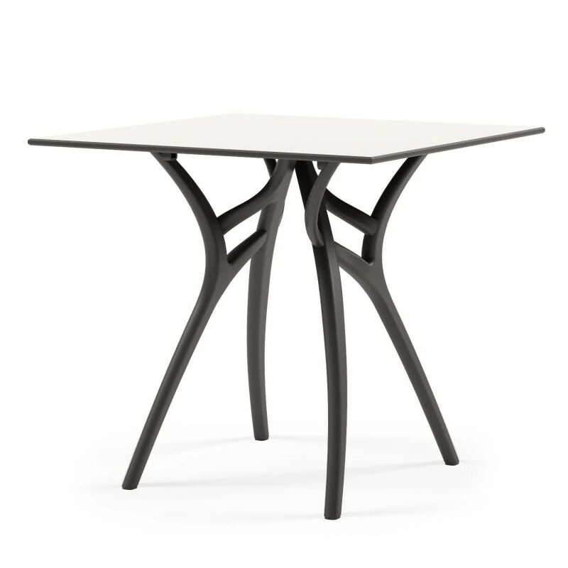 Квадратный стол Ivy-L, черная ножка 90х90 см